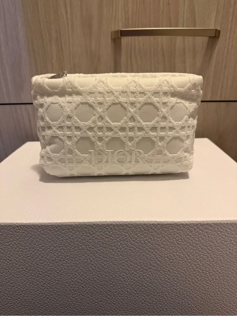 Dior Cream Tapestry Cosmetic Pouch